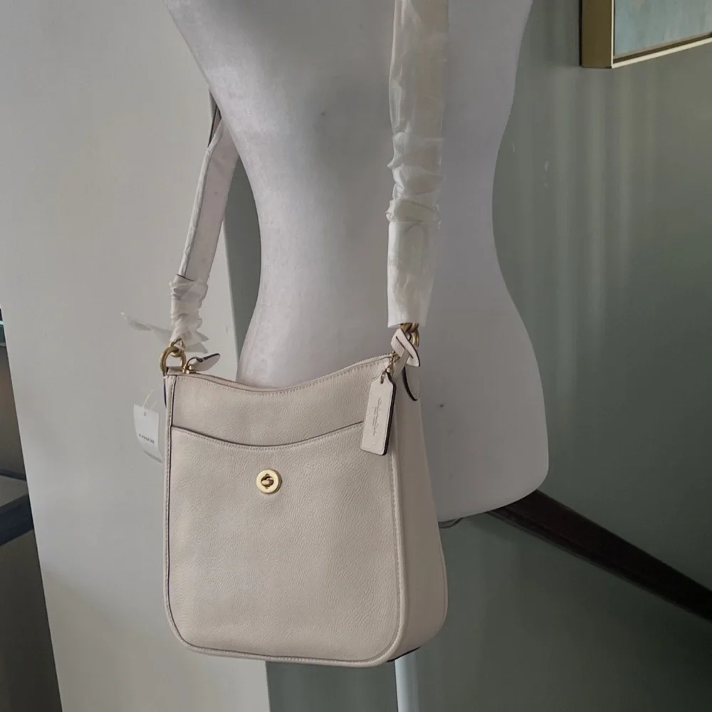 NWT Coach Polished Pebble Leather Chaise Crossbody